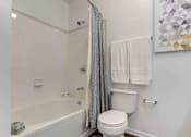Thumbnail 39 of 47 - a bathroom with a toilet and a tub