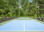Thumbnail 63 of 74 - a tennis court with trees and a fence around it