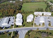Thumbnail 23 of 31 - aerial view of gardens and garages