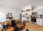 Thumbnail 16 of 24 - Kitchen and dining space at The Freelon at Sugar Hill, Detroit, Michigan 48201