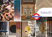 Thumbnail 27 of 28 - A series of images showcasing various interior designs and a sports pub.