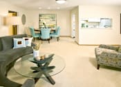 Thumbnail 28 of 30 - Huge apartment, spacious floor plan, spacious kitchen, spacious dining room, spacious living room, and bright white kitchen at The Vanderbilt Apartments in Omaha, Nebraska