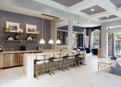 Thumbnail 5 of 36 - Luxury resident lounge space with free wi-fi at Tuscany Apartments in Houston.