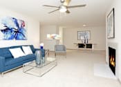 Thumbnail 43 of 44 - Huge apartment, spacious floor plan, spacious apartment with woodburning fireplace, spacious kitchen, spacious dining room, bright white kitchen at Tanglewood Apartments