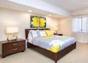 Thumbnail 5 of 41 - Huge master bedroom with attached walk-in closet and master bathroom, spacious master bedroom at Embassy Park Apartments in Omaha, Nebraska