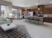 Thumbnail 1 of 46 - Luxury apartments with spacious open floor plan, granite countertops, stainless steel appliances, built-in wine rack, kitchen island, and porcelain tile floor at Bellemeade Apartments in west Des Moines