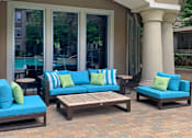 Thumbnail 28 of 36 - Luxury apartments with palm trees, spacious sundeck with poolside lounge chairs and fountains at Villa Piana Apartments in Dallas