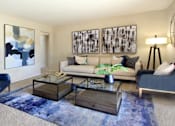 Thumbnail 12 of 27 - Spacious apartments, spacious living room, huge floor plan, spacious kitchen with white cabinets at Alpine Village Apartments in La Vista, Nebraska