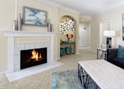 Thumbnail 7 of 38 - Luxury apartments with spacious open floor plan, woodburning fireplace, and oversized windows at TurtleCreek apartments in West Des Moines, Iowa