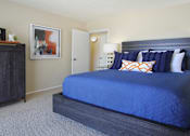 Thumbnail 27 of 27 - Spacious bedroom with walk-in closet, access to balcony and lots of natural light at Alpine Village Apartments in La Vista, Nebraska