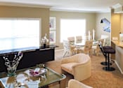 Thumbnail 2 of 26 - Luxury apartments with spacious floor plan, granite bar tops, oversized windows, and granite breakfast bars at RidgeGate Apartments in Minnetonka, Minnesota