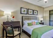 Thumbnail 24 of 36 - Luxury apartments with master bedroom to fit a king size bed, attached master bathroom and walk-in closet at Villa Piana Apartments in Dallas