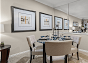 Thumbnail 21 of 73 - Luxury apartments with gray colored walls and mirror accent wall at The Saxony Apartments