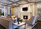 Thumbnail 4 of 73 - Gated apartment community near the Galleria in Dallas with luxury clubhouse and resident lounge, free wi-fi, meeting room, red brick exteriors, and beautiful landscaping at The Saxony Apartments