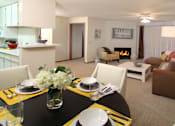 Thumbnail 25 of 44 - Huge apartment, spacious floor plan, spacious apartment with woodburning fireplace, spacious kitchen, spacious dining room, bright white kitchen at Tanglewood Apartments
