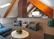 Thumbnail 13 of 27 - Luxury resident clubhouse with free wi-fi, resident kitchen, resident lounge, and meeting room at Alpine Village Apartments in La Vista, Nebraska