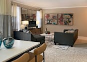 Thumbnail 12 of 35 - Apartments in southwest Omaha with open floor plan, open layout, spacious apartment, spacious living room, spacious dining room, lots of natural light, and oversized windows at Breckenridge Apartments in Omaha, Nebraska