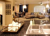 Thumbnail 25 of 29 - Spacious open floor plan, spacious luxury apartments with granite countertops, 10-foot ceilings, and courtyard views at Delante Apartments in Irving, Texas