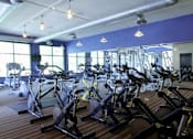 Thumbnail 73 of 73 - A gym with a variety of equipment including a leg press machine and a rowing machine.