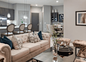 Thumbnail 2 of 45 - Luxury apartments with spacious floor plans, granite countertops, built-in buffets with granite slab tops and 11-foot ceiling at Le Palais Apartments in Houston.