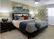 Thumbnail 6 of 30 - Spacious bedroom that can fit a king size bed with walk-in closet and attached bathroom at Preston Village Apartments in north Dallas