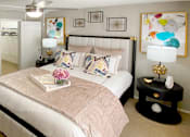 Thumbnail 12 of 30 - Spacious bedroom that can fit a king size bed with walk-in closet and attached bathroom at Preston Village Apartments in north Dallas