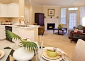 Thumbnail 25 of 31 - Luxury apartments in south Lincoln Nebraska with bright white kitchens, French doors, and gas fireplaces