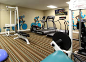 Thumbnail 4 of 38 - Fitness center at Woodlake Oaks Apartments in Houston, Texas