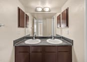Thumbnail 11 of 13 - a bathroom with a sink and a mirror  at Collective on Riverside, Texas