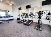 Thumbnail 25 of 111 - Gym with Treadmills at Hebron Station Apartments, Kentucky, 41048