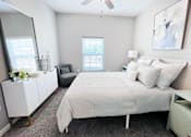 Thumbnail 52 of 111 - Bedroom with a Mirror at Hebron Station Apartments, Kentucky, 41048