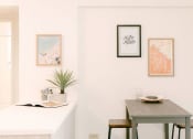 Thumbnail 15 of 38 - Kanekapolei Collection Dining Area and counter with decor