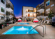 Thumbnail 5 of 28 - The Harrington jacuzzies at night