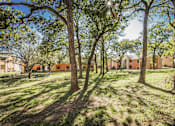 Thumbnail 2 of 20 - a park with trees and buildings in the background