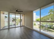 Thumbnail 2 of 18 - Punahou Heights Living Room with Picture Window Skyline Views