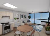 Thumbnail 14 of 20 - Hale Kalele Apartments Living Room and Kitchen Area