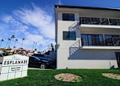 Thumbnail 11 of 18 - Via Esplanade Apartments Redondo Beach Exterior View of Sign and Balconies.