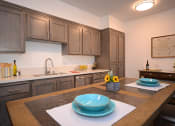 Thumbnail 11 of 27 - Yolo Apartments kitchen with appliances and activity hub