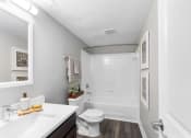 Thumbnail 10 of 24 - Apartments with large bathrooms in Indianapolis - shower and bath tub