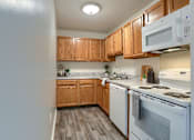 Thumbnail 7 of 15 - Apartment Kitchen | Mechanicsburg Apartments | Mountain View Village