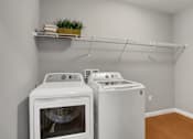 Thumbnail 31 of 37 - a washer and dryer in a laundry room | Centerpointe Apartments in Camp Hill
