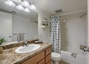 Thumbnail 15 of 16 - Mechanicsburg Apartments | Delbrook Manor Apartments | a bathroom with a sink toilet and bathtub