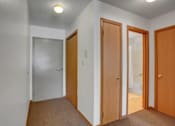 Thumbnail 13 of 15 - a bedroom with three doors and a carpeted floor