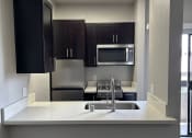 Thumbnail 28 of 54 - a kitchen with a sink and a stove and a microwave