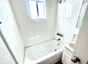 Thumbnail 23 of 23 - White shower enclosure full bath with vanity
