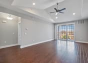 Thumbnail 16 of 16 - A spacious room with a ceiling fan and wooden flooring. at Pennsauken Golf Course Villas, PENNSAUKEN