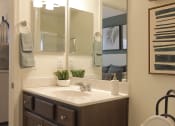 Thumbnail 25 of 36 - a bathroom with a sink and a mirror and a toilet  at Carillon Woods, Millsboro