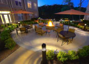 Thumbnail 25 of 26 - Night Courtyard View at Merion Riverwalk Apartment Homes, Shelton, CT, 06484