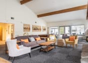 Thumbnail 1 of 40 - a living room filled with furniture and a fireplace