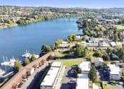 Thumbnail 20 of 20 - an aerial view of the city and a lake